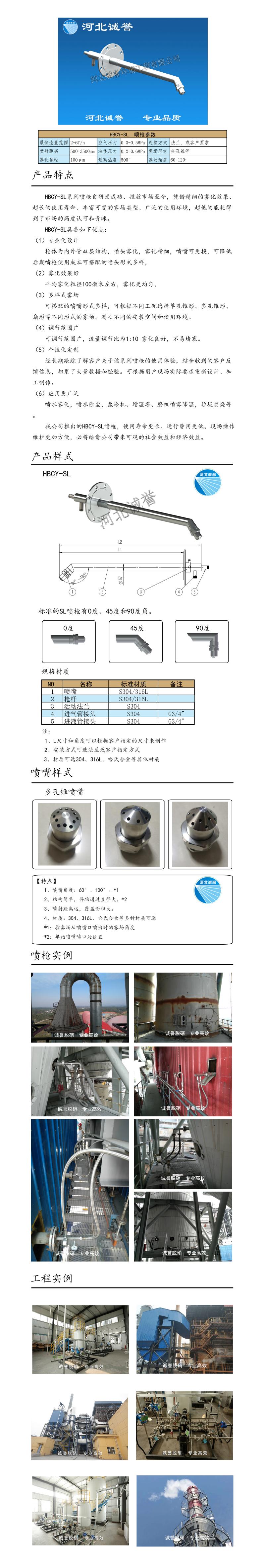 廢液噴槍、保護套、噴槍參數(shù)、材質(zhì)尺寸、流量分布圖、扇形空心錐俯視圖介紹以及廢液噴槍霧化視頻展示和工程案例介紹